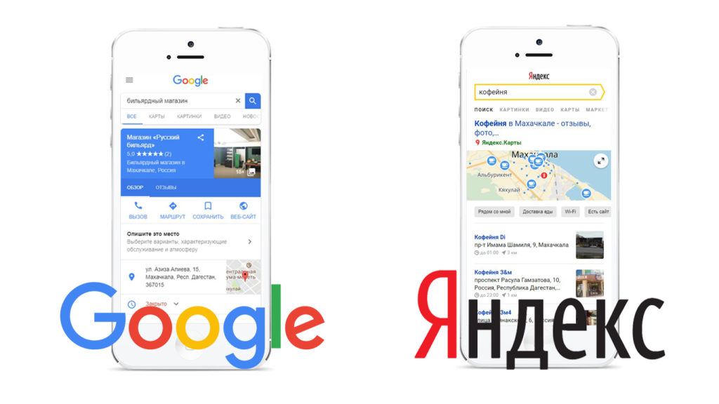 Отзывы Яндекс, Google